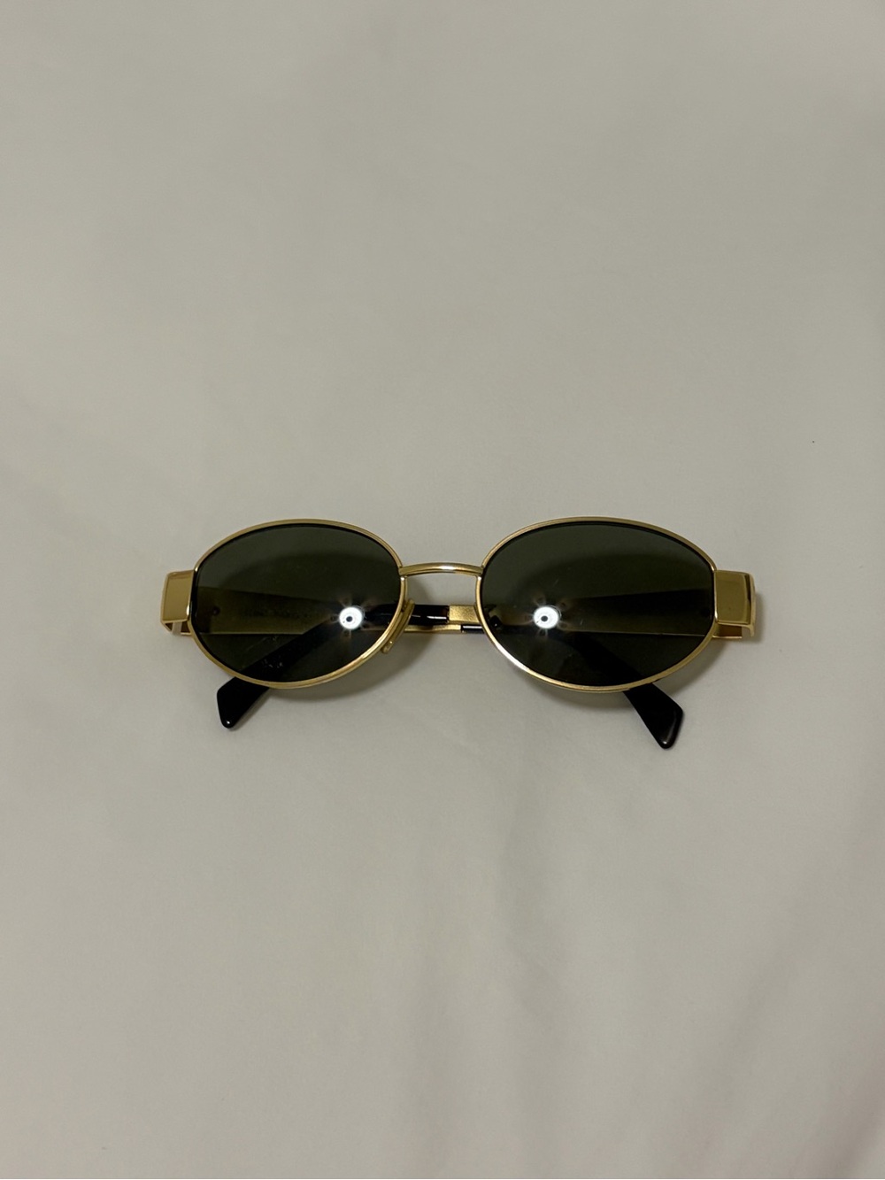 Celine Gold Oval Sunglasses